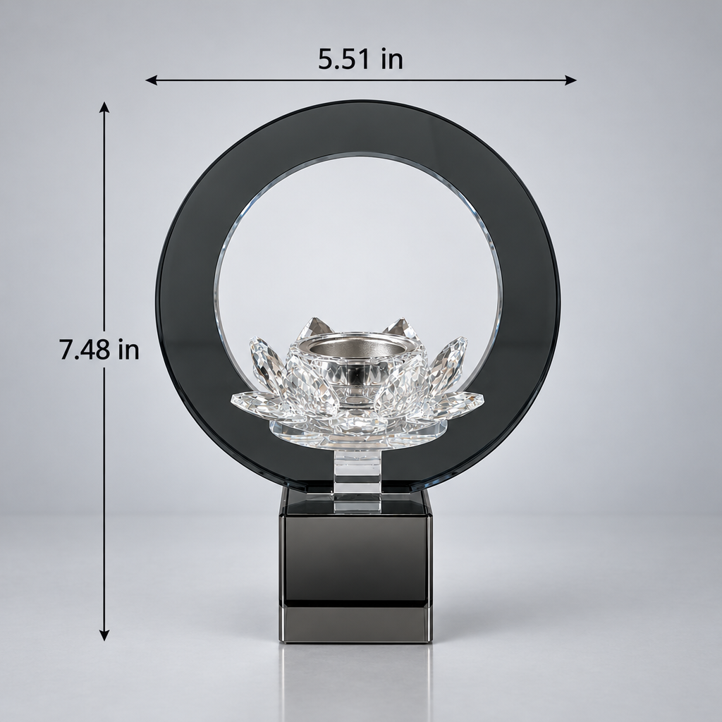 Black ring incense burner dimensions: height 7.48 inches and width 5.51 inches
